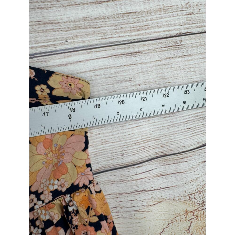 Free People Floral Tiered Maxi Dress in Black, Peach, Yellow - Picture 6 of 9